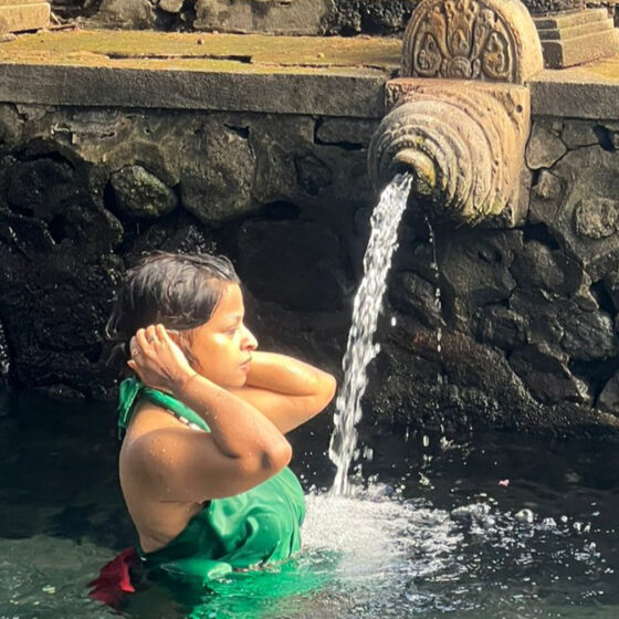 Girl Bathing in Bali