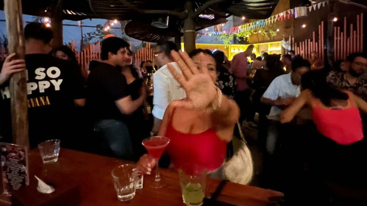 girl hiding face
